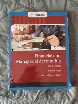 Financial And Managerial Accounting Textbook 