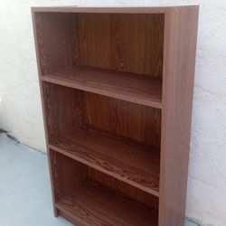 NEW 3-Shelf Bookshelf / Bookcase / Storage (22.5”x 9.75”x 40”H) with 2 Adjustable Shelves (21"x 9.75") - Made in USA -  Just Assembled & Never Used
