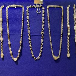 14K GOLD FANCY CHAINS/ BRACELETS 