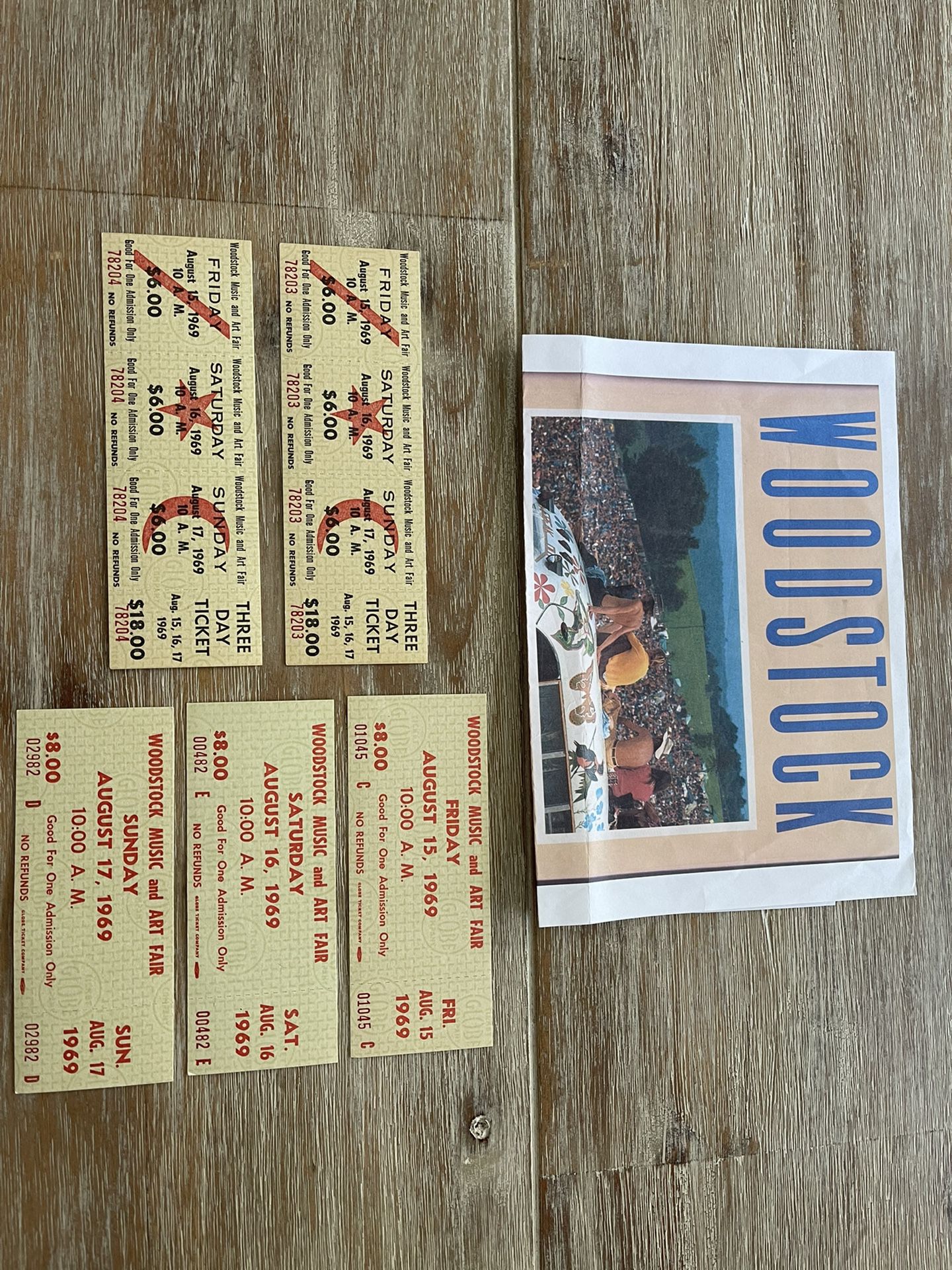 Unused Tickets To Woodstock - Re Live The Concert Of Love - 