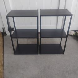 Storage Shelves  Excellent Condition 18” W X 30” T X 12” D Set of Two