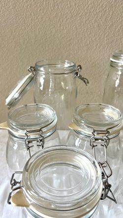 KORKEN Jar with lid, clear glass, Height: 4 Diameter: 4 3/8 - IKEA