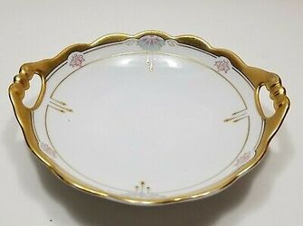 Antique WA Pickard Hand Painted Art Nouveau Handled Dish c1912-1918
