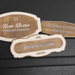 Custom engraved name tags