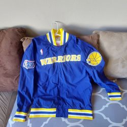 Mitchell & Ness Golden State Warriors 1996/97 Authentic Full-Snap Warmup Jacket - Size XXL