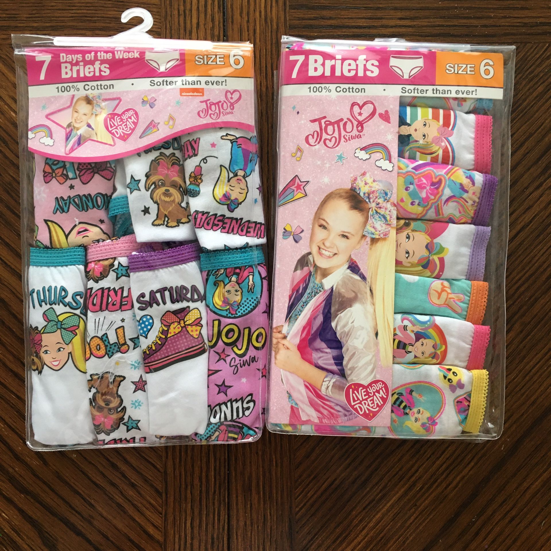 NWT JoJo Siwa Girls Briefs 14 Pack Size 6