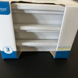 new 3 decorative shelves size 6x1.75x4 comes with mounting hardware