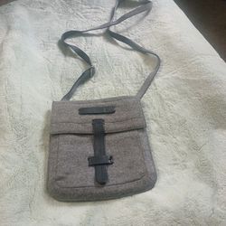 Gray cross body bag