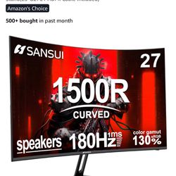 Two 27 Inch Curved Monitors  