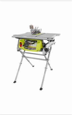 RYOBI 15 Amp 10 in. Compact Portable Corded Jobsite Table Saw with Folding Stand