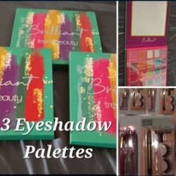 3 Makeup Palettes
With Bult In Mirror 25 colors in each 
*includes accessories* 