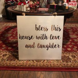 White metal picture wall hanging