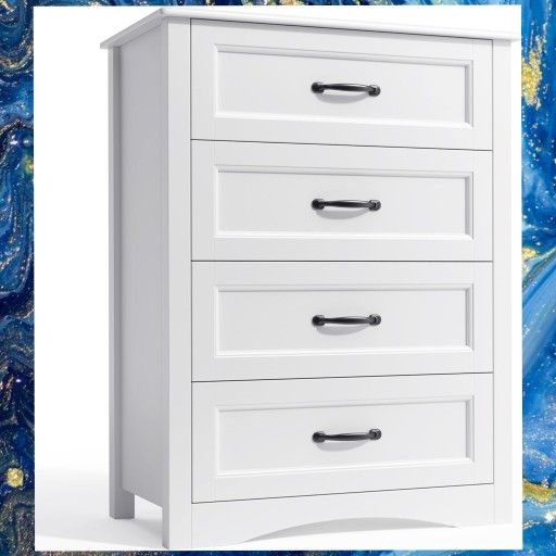 White 4 Drawer Dresser 36