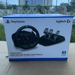 Logitech G923 Racing Wheel and Pedals for PS5, PS4, PC, Mac, TRUEFORCE NEW BLACK