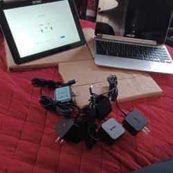 5pc. Lot Of Asus 10.1" Chromebook 2 In 1 Laptop Convertible Touchscreen 