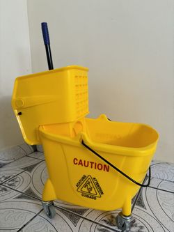 Cubeta Comercial Con Exprimidor De Trapeador Para Negocio