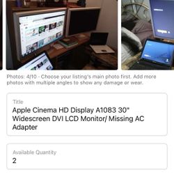 Apple cinema 30” Monitors