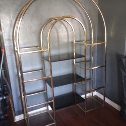 Vintage Retro Glass Display Shelf