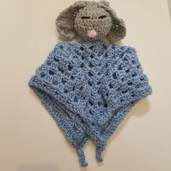 Crochet sleeping bunny lovey