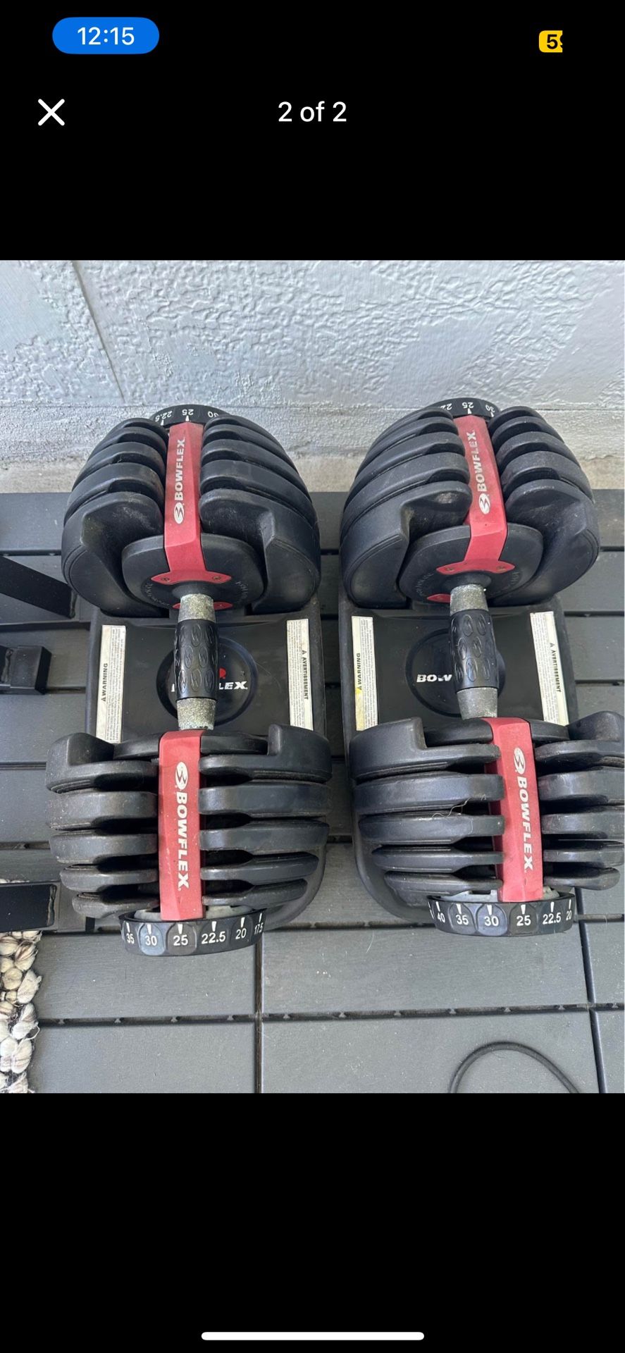 Bowflex 552 Adjustable Dumbbells Pair