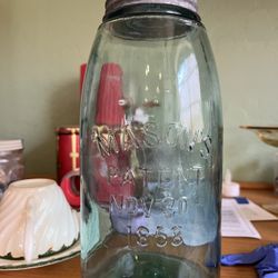 Vintage Zinc Lid Mason Jar