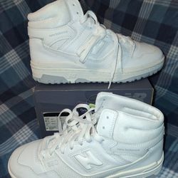 New Balance 650R Men's Size 8.5 Leather Basketball Shoes White/white BB650RWW