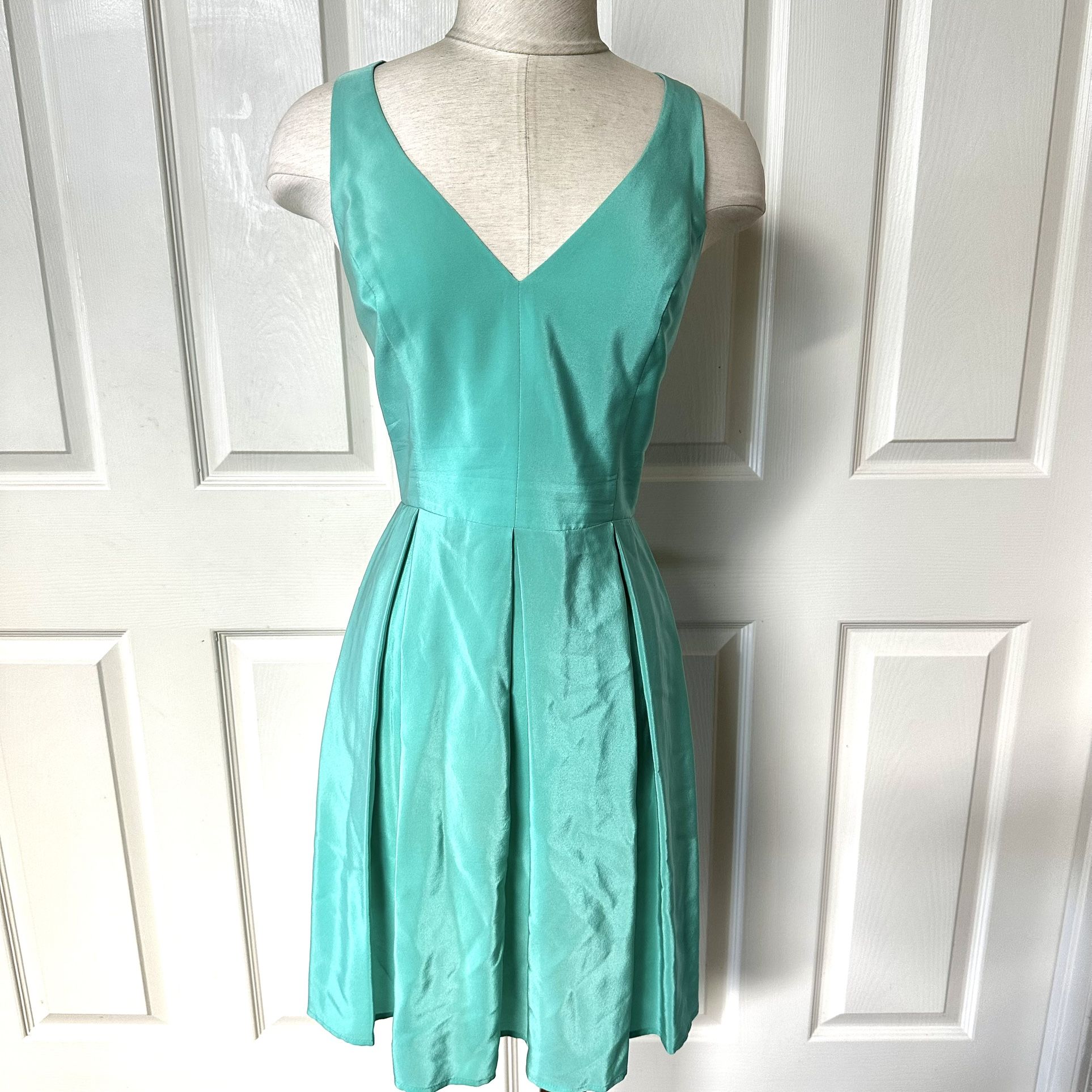 Amanda Uprichard Green Silk Dress - hulwithkids.com