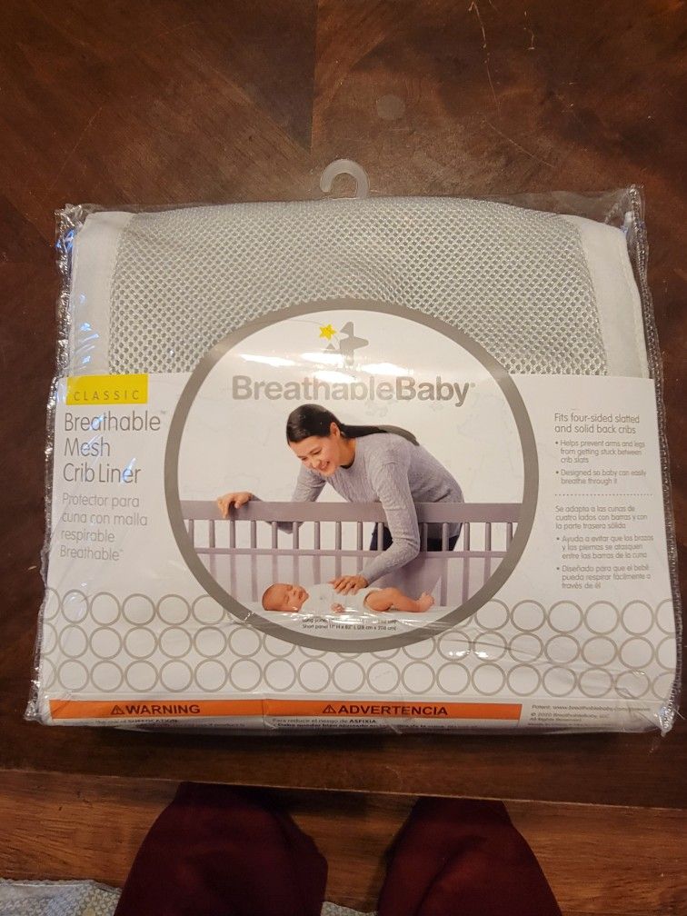 BreathableBaby Classic Light Grey Crib Liner