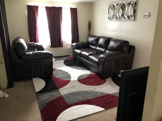 Couch Set Pure Leather Brown