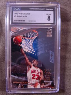 Michael Jordan Topps stadium club Gold slab CGC 8