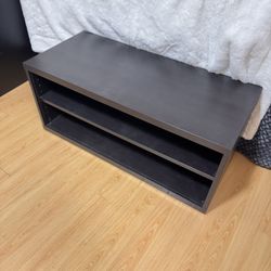 Black Wood Shelf / TV Stand – Great Condition