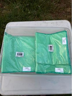 16 in. x 16 in. General Purpose Microfiber Cleaning Cloth in Green (20Pack)