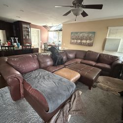 Free Lane Leather Sectional
