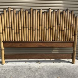 King Size Vintage Bamboo Headboard