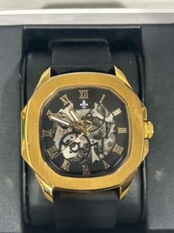 Ralph Christian Avalon Gold Skeleton Watch