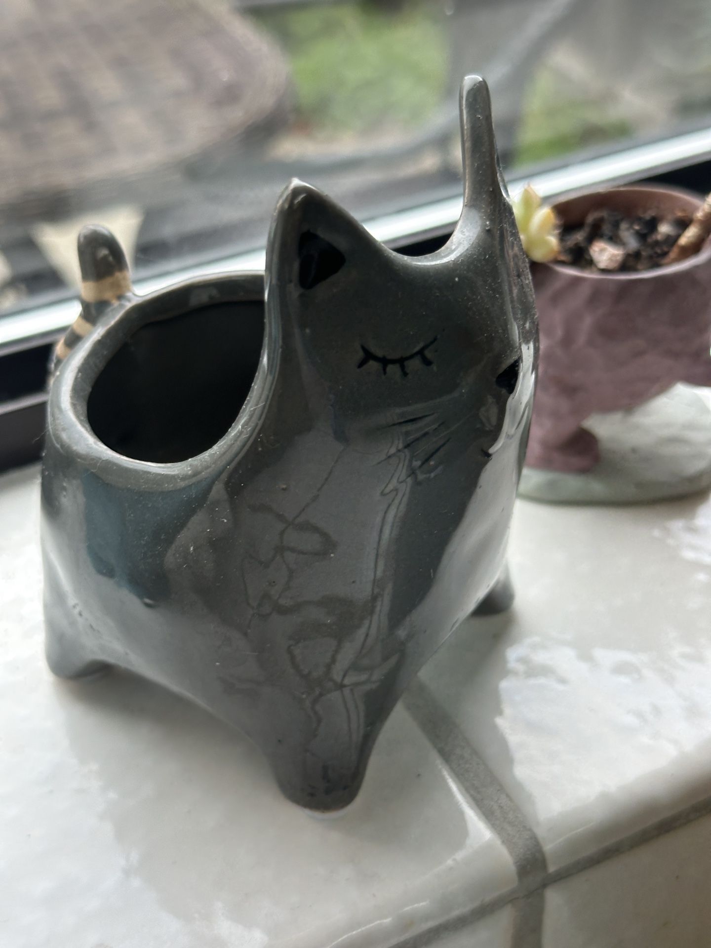 Cat Plant Holder