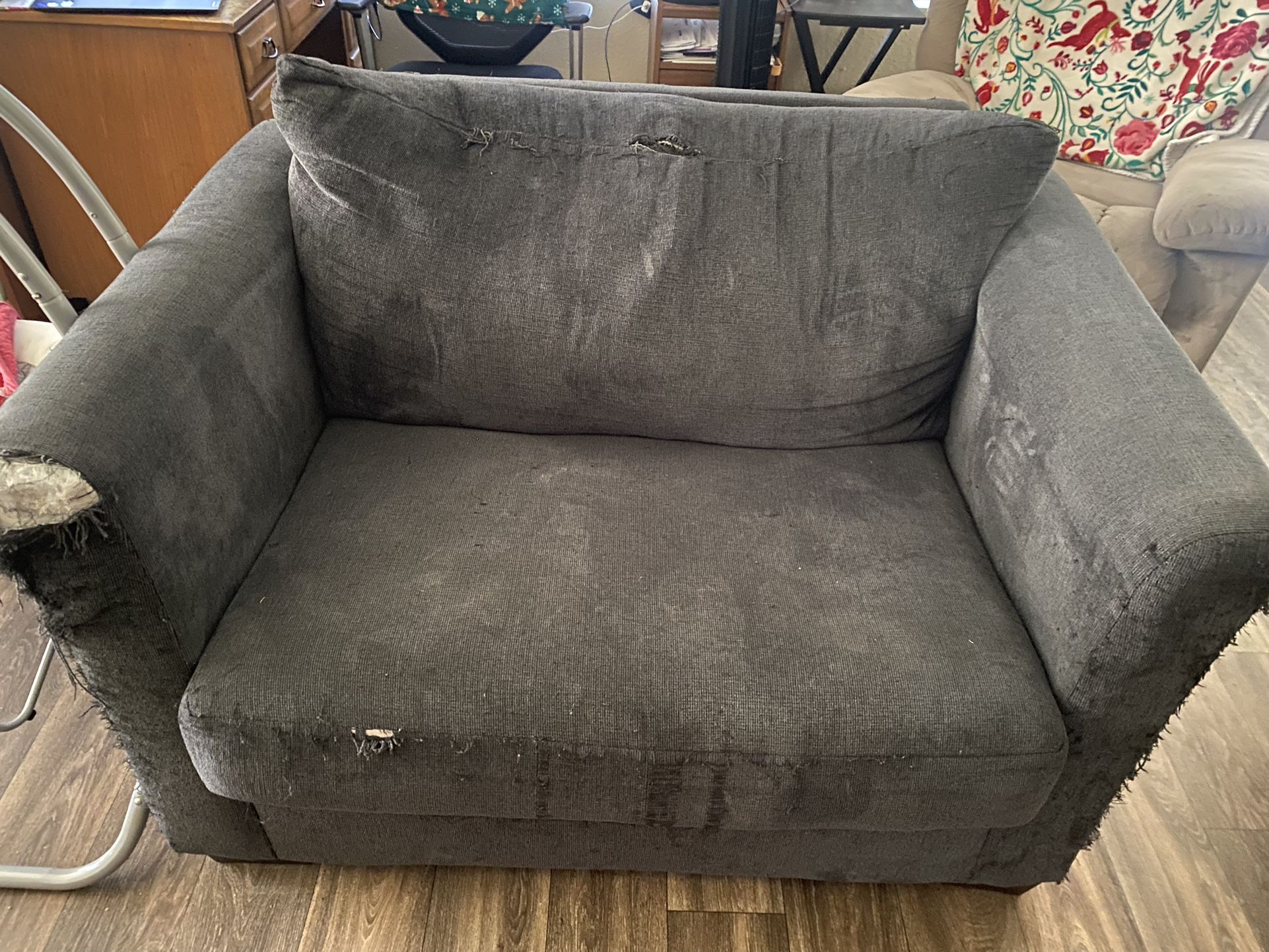 Oversized Blue Chair