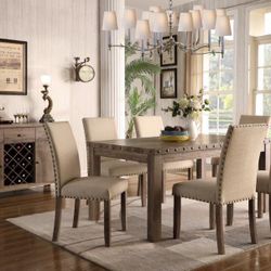 7pc Rustic Dining Set $600