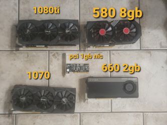 Graphics Card Lot And Pci Gigabit Nic