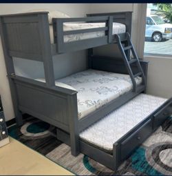 Bunk Beds  / Literas Twin Full Full Madera 100% Pinewood