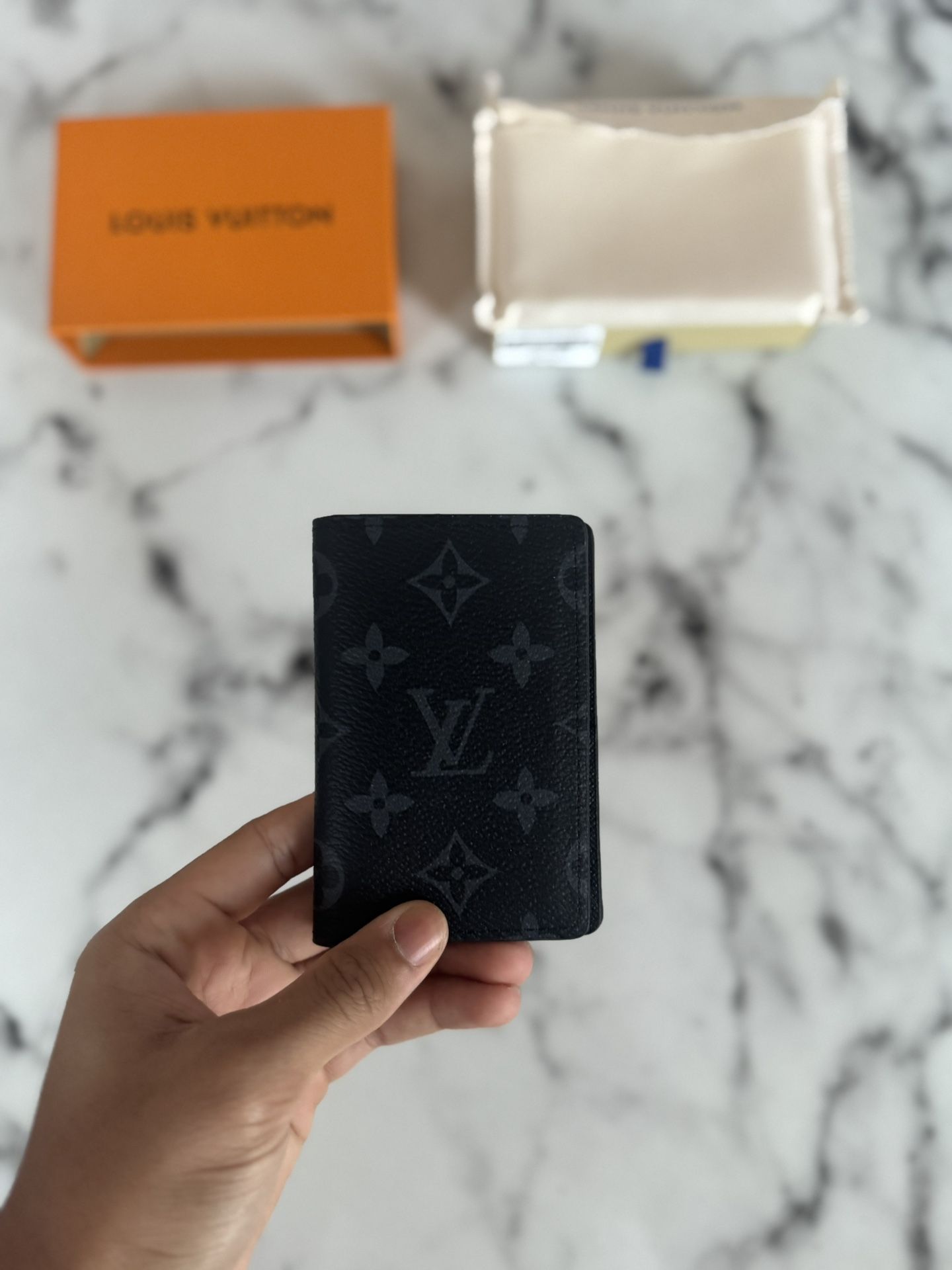 Black Louis Vuitton Pocket Organizer- Brand New