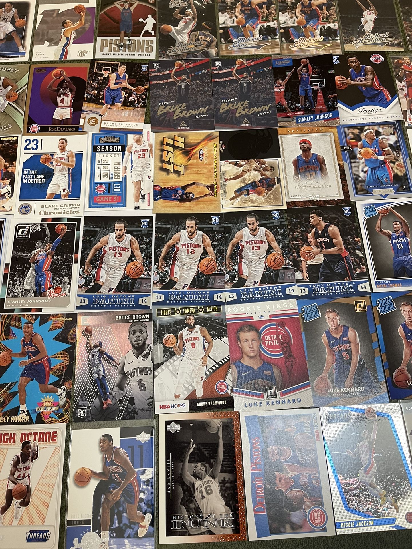 Lot Of 56 NBA Detroit Pistons Basketball Cards Past & Present Stars-Rookies-Inserts