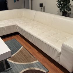Real Leather sectional couch-$300- West Kendall 