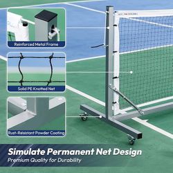 Portable Pickleball Net With Wheels A11n Sports Pro