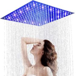 16 Inch LED Square Rain Shower Head 