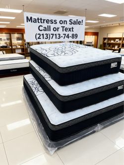 Full size mattress pillows top 12”  new mattress in a plastic sealed