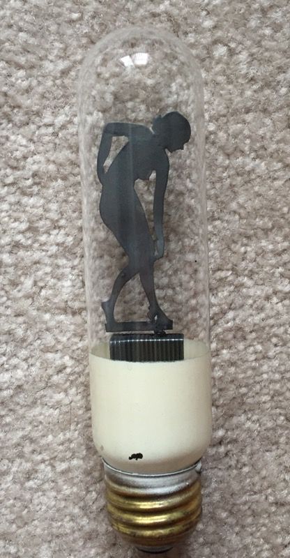 Vintage AEROLUX Nude Naked Lady Kayact Glow Light Bulb Lamp