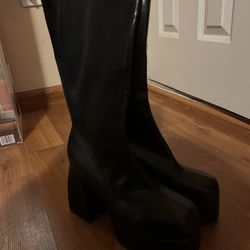 Thick Platform Knee High Boots 