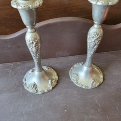 Set Of Godinger Silver Plated Candlestick 