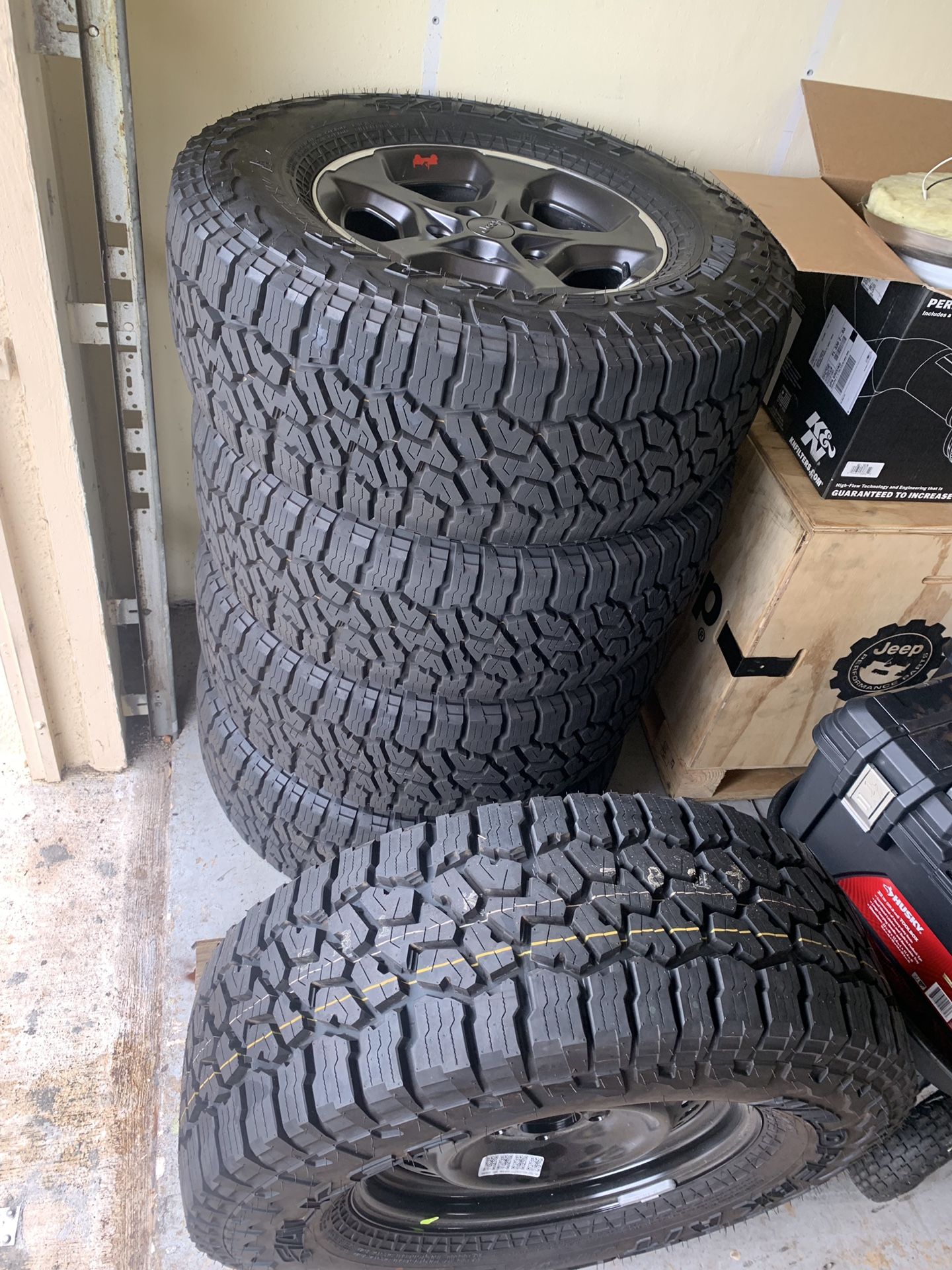 Falken wildpeak AT3 new Jeep JL rubicon wheels and tires